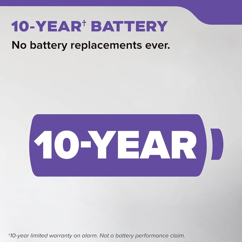 Kidde Smoke & Carbon Monoxide Detector, 10-Year Battery Powered, Voice Alerts, LED Warning Light Indicators - Image 2